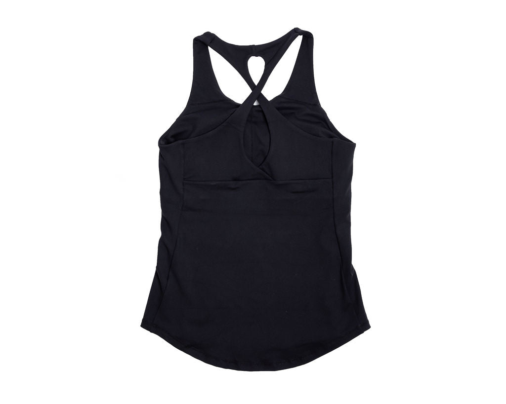 WOMEN'S RISE-HAI RACERBACK PADDED TANK BLACK