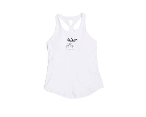 WOMEN'S RISE-HAI RACERBACK PADDED TANK WHITE