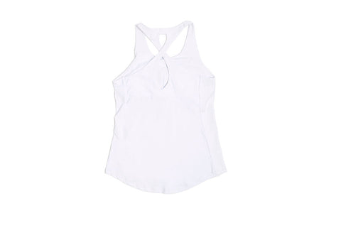 WOMEN'S RISE-HAI RACERBACK PADDED TANK WHITE