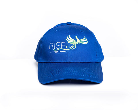 RISE-HAI EMROIDERED LOGO SIX PANEL CAP ROYAL