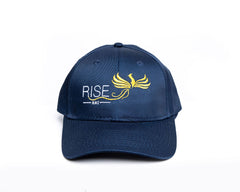 RISE-HAI EMBROIDERED LOGO STRUCTURED TWILL CAP NAVY