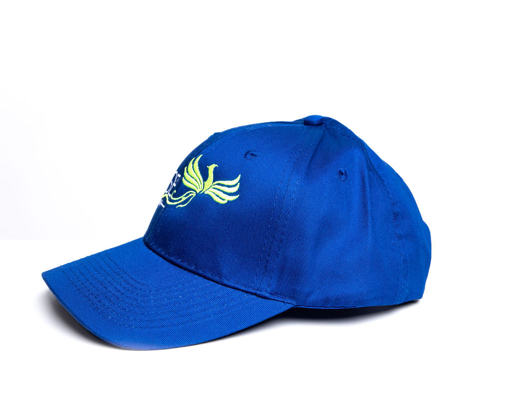 RISE-HAI EMROIDERED LOGO SIX PANEL CAP ROYAL