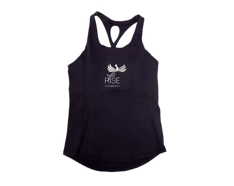 WOMEN'S RISE-HAI RACERBACK PADDED TANK BLACK