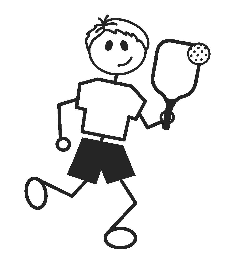 PICKLEBALL MAN DECAL