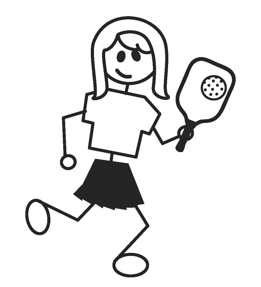 PICKLEBALL WOMAN DECAL