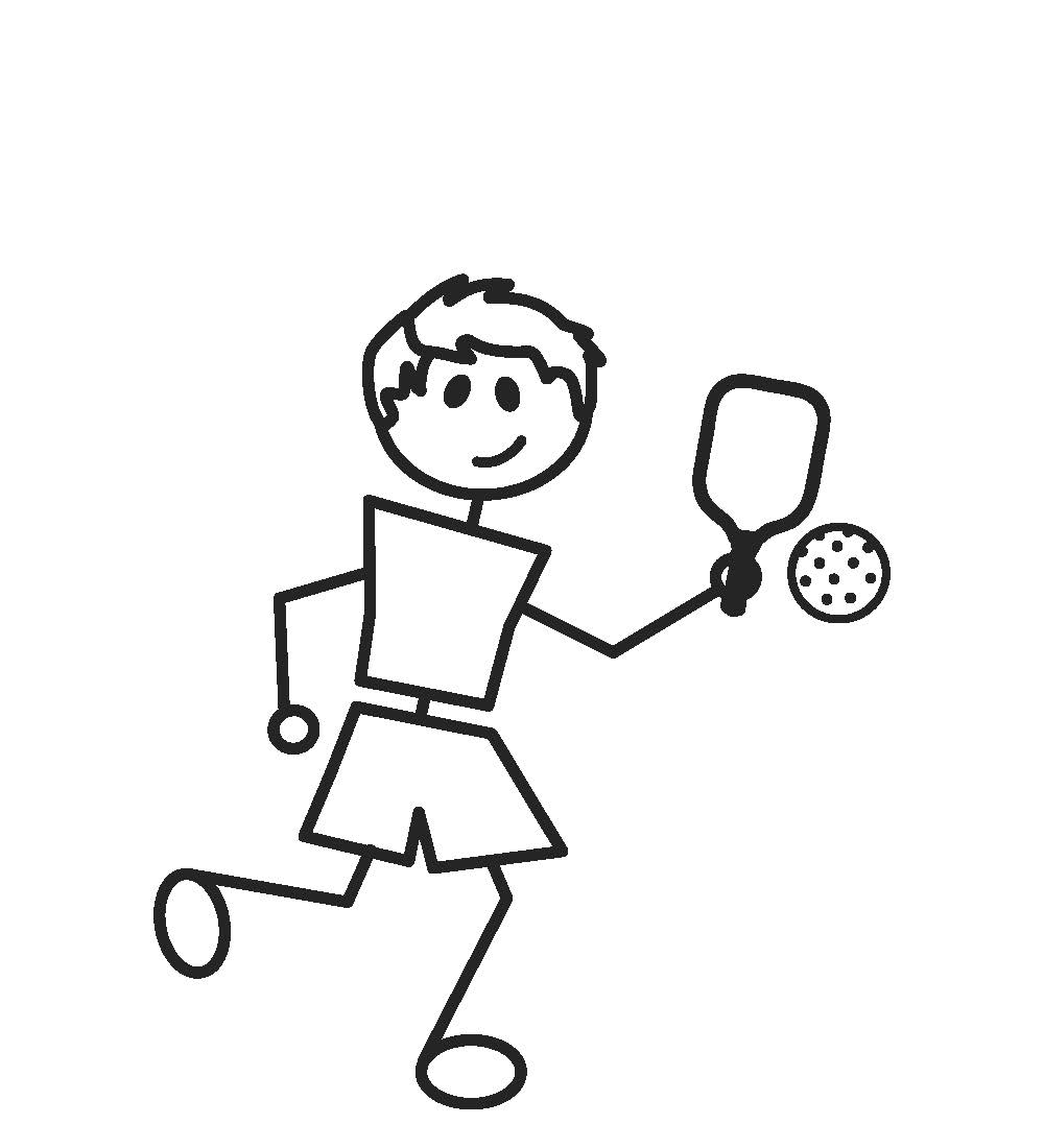 PICKLEBALL BOY DECAL