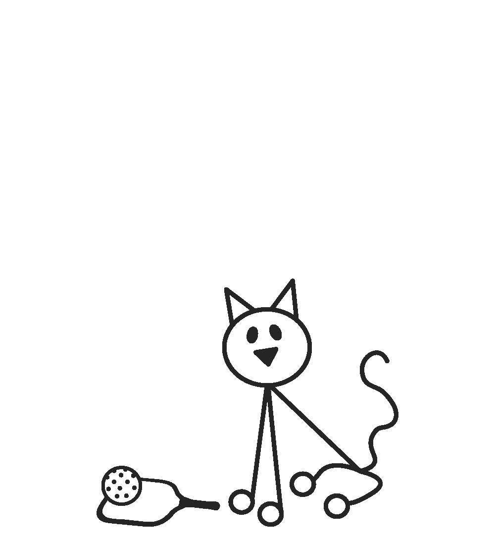 PICKLEBALL CAT DECAL