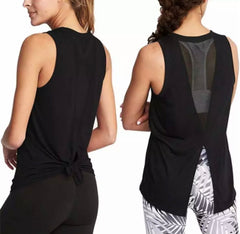 WOMEN YOGA WORKOUT MESH SPORTS TANK TOP