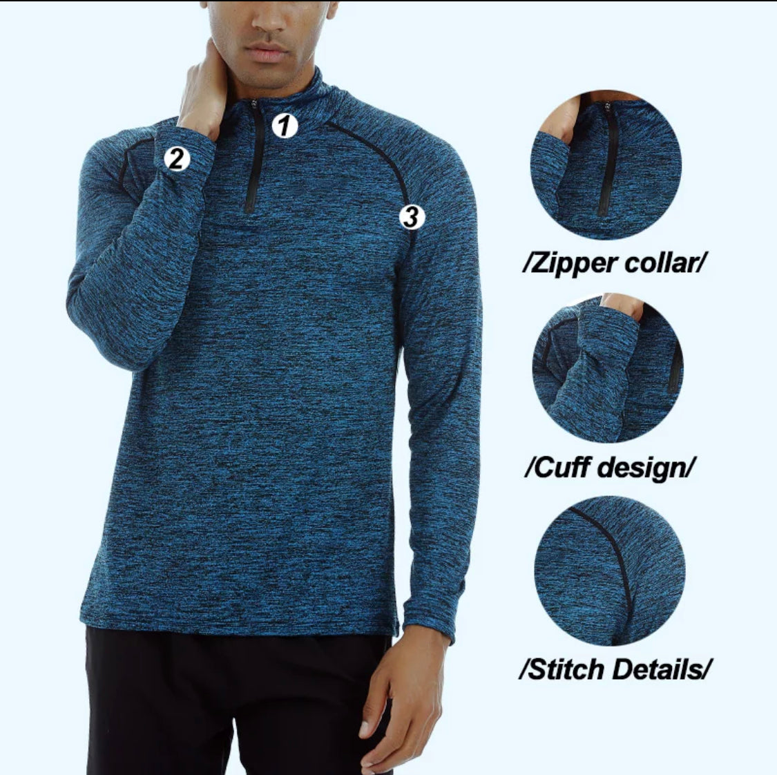 MEN'S SPORT LONG SLEEVE FITNESS OUTDOOR/YOGA
