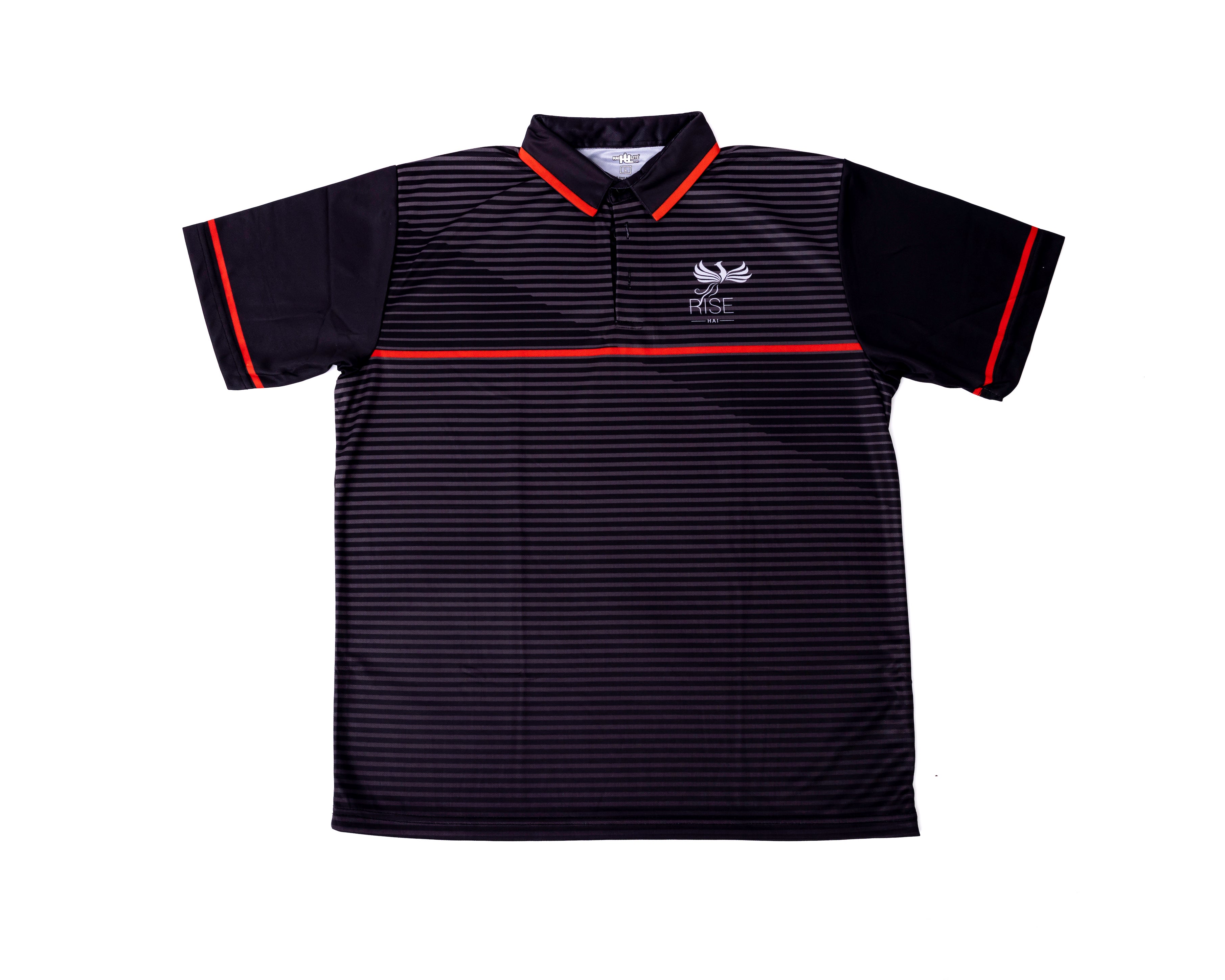 MEN'S RISE-HAI PERFORMANCE POLO(BLACK/RED)