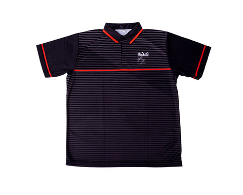 MEN'S RISE-HAI PERFORMANCE POLO(BLACK/RED)