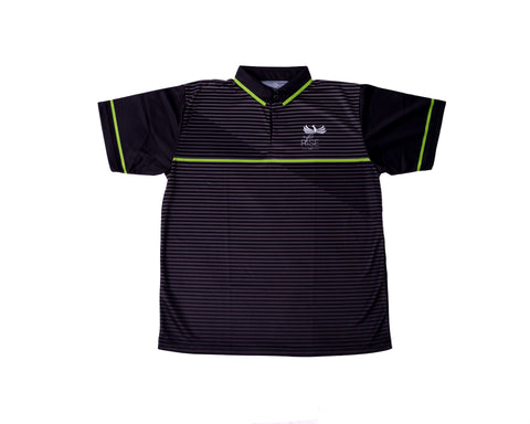 MEN'S RISE-HAI PERFORMANCE POLO(BLACK/LIME GREEN)