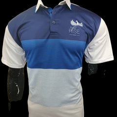 MEN'S RISE-HAI PERFORMANCE POLO(WHITE/BLUE)