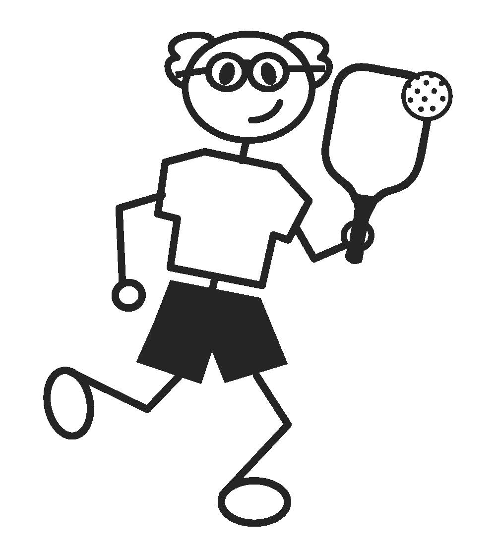 PICKLEBALL SENIOR MAN DECAL