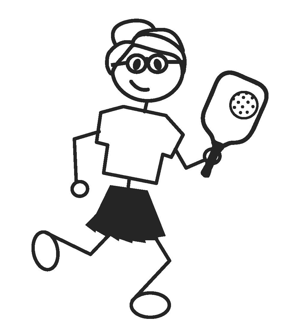 PICKLEBALL SENIOR WOMAN DECAL