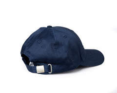 RISE-HAI EMBROIDERED LOGO STRUCTURED TWILL CAP NAVY